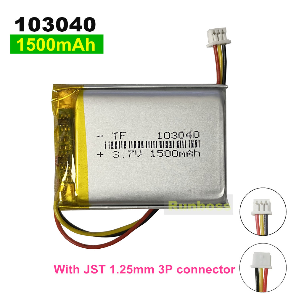 Renewable Energy Sources - 1-10 Buah 103040 3.7V 1500MAh Baterai