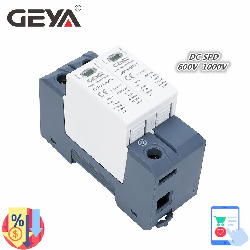 Din Rail Circuit Breaker - GEYA GSP9 Fotovoltaik DC SPD 2P