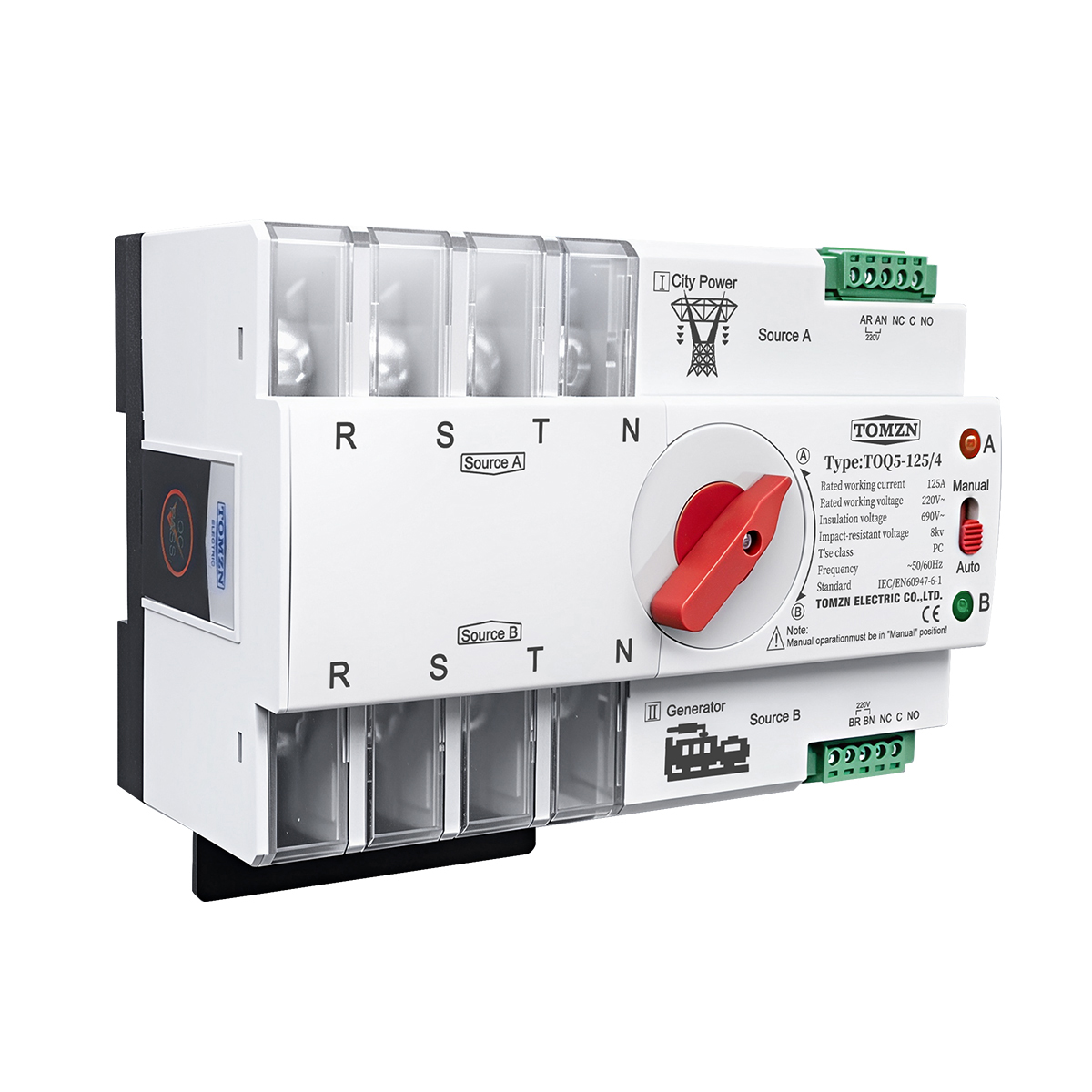 TOMZN Din Rail 2P 3P 4P ATS Sa - Din Rail Circuit Breaker ulasan dan harga