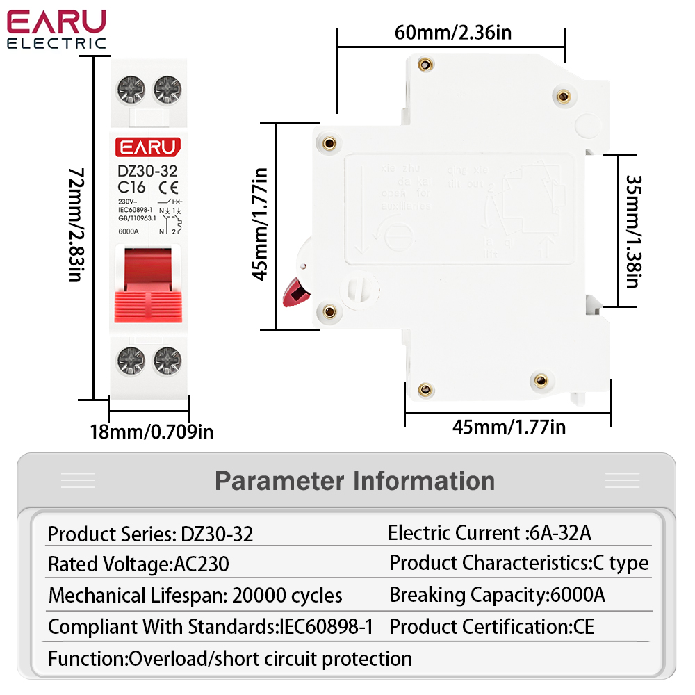 DZ30-32 DPN 1P + N Mini pemutu - Din Rail Circuit Breaker ulasan dan harga