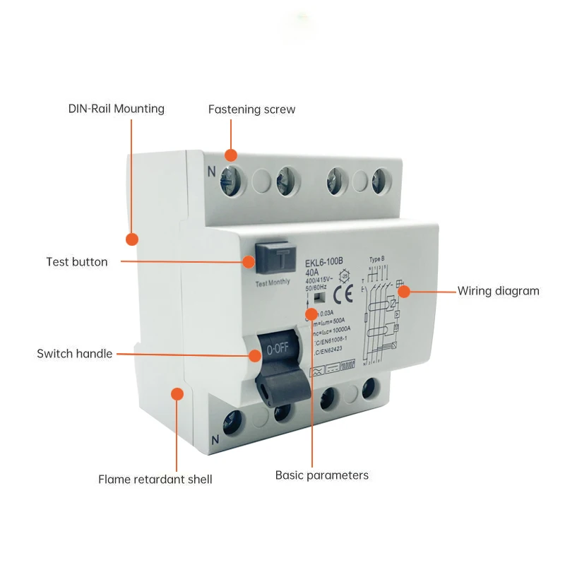 Pemutus Sirkuit Kebocoran Arus - Din Rail Circuit Breaker ulasan dan harga
