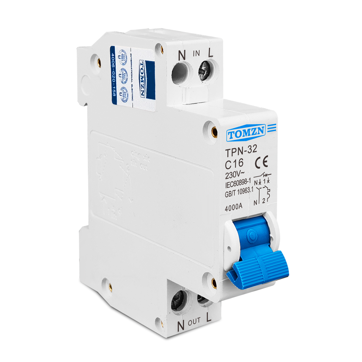 TOMZN TPN 1P+N Mini Circuit Br - Din Rail Circuit Breaker ulasan dan harga