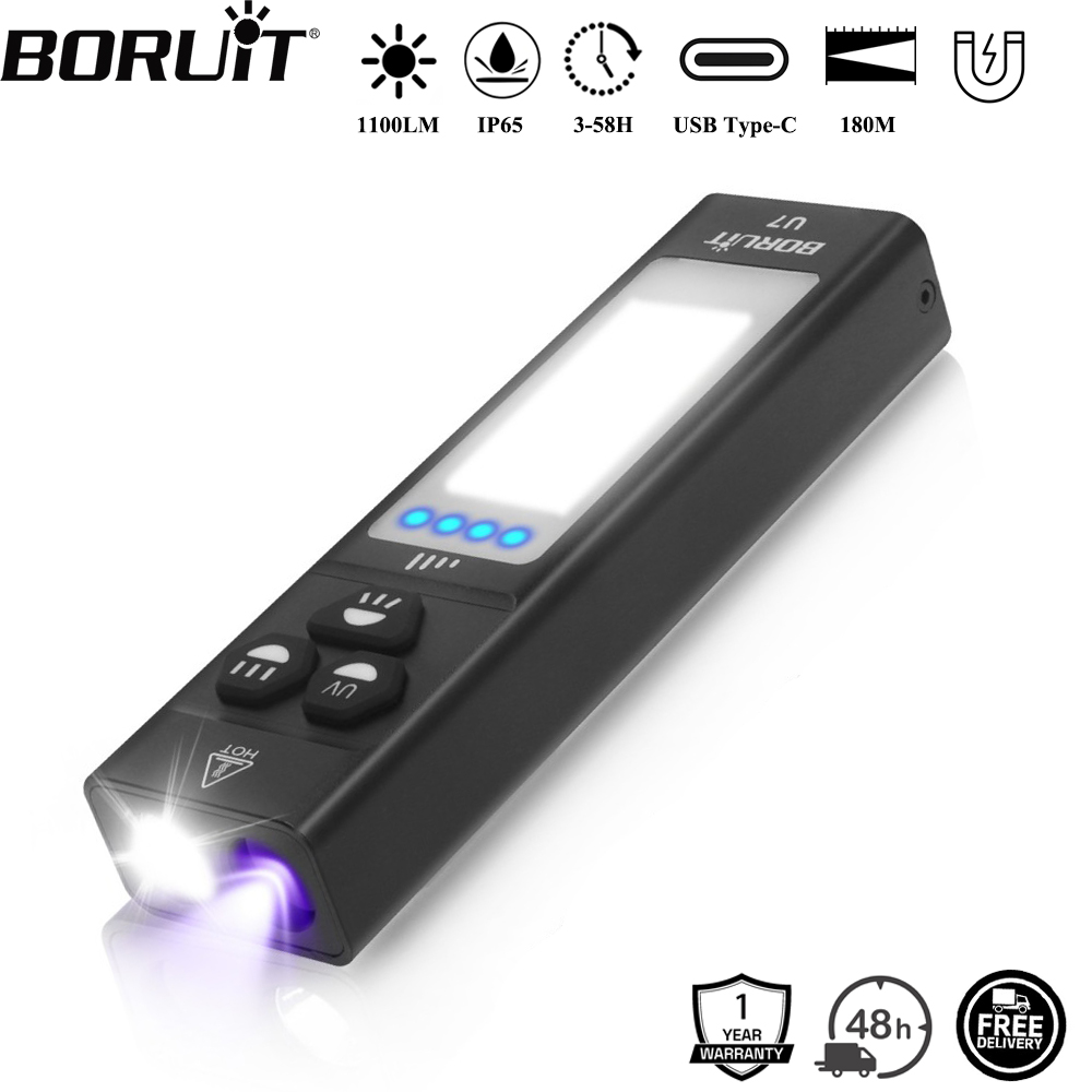 BORUiT U7 Senter LED UV EDC 11 - Renewable Energy Sources ulasan dan harga
