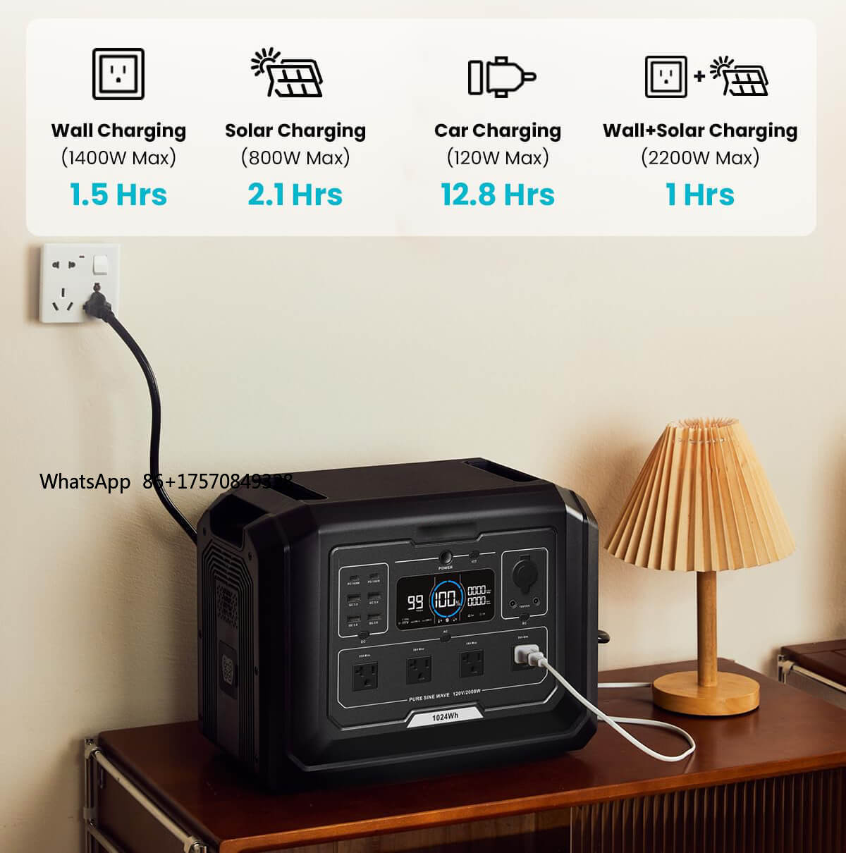 Baterai LiFePO4 2kw Output Tra - Portable Power Station ulasan dan harga