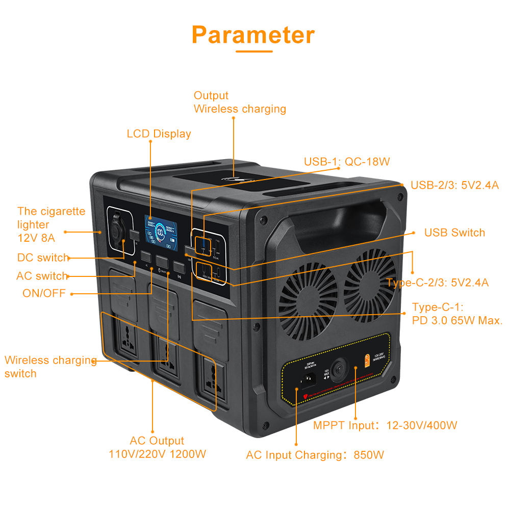 Generator Surya Portabel 1200W - Portable Power Station ulasan dan harga